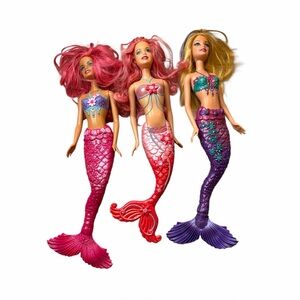 Barbie Mattel Mermaid Doll 2009-2010 Fairytopia Color Changing Lot